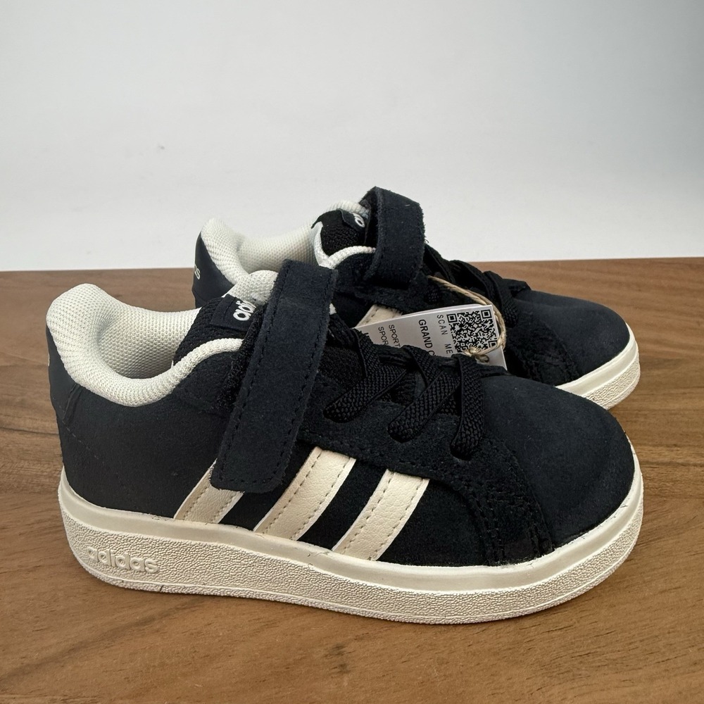 New Little Kids Adidas Grand Court 00s Leather Platform Sneakers Size 7 C